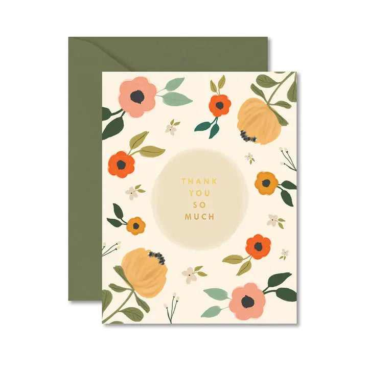 BLOOMING THANK YOU SO MUCH GREETING CARD