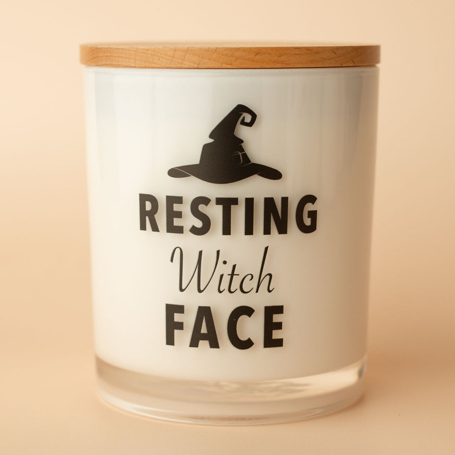 RESTING WITCH FACE CANDLE