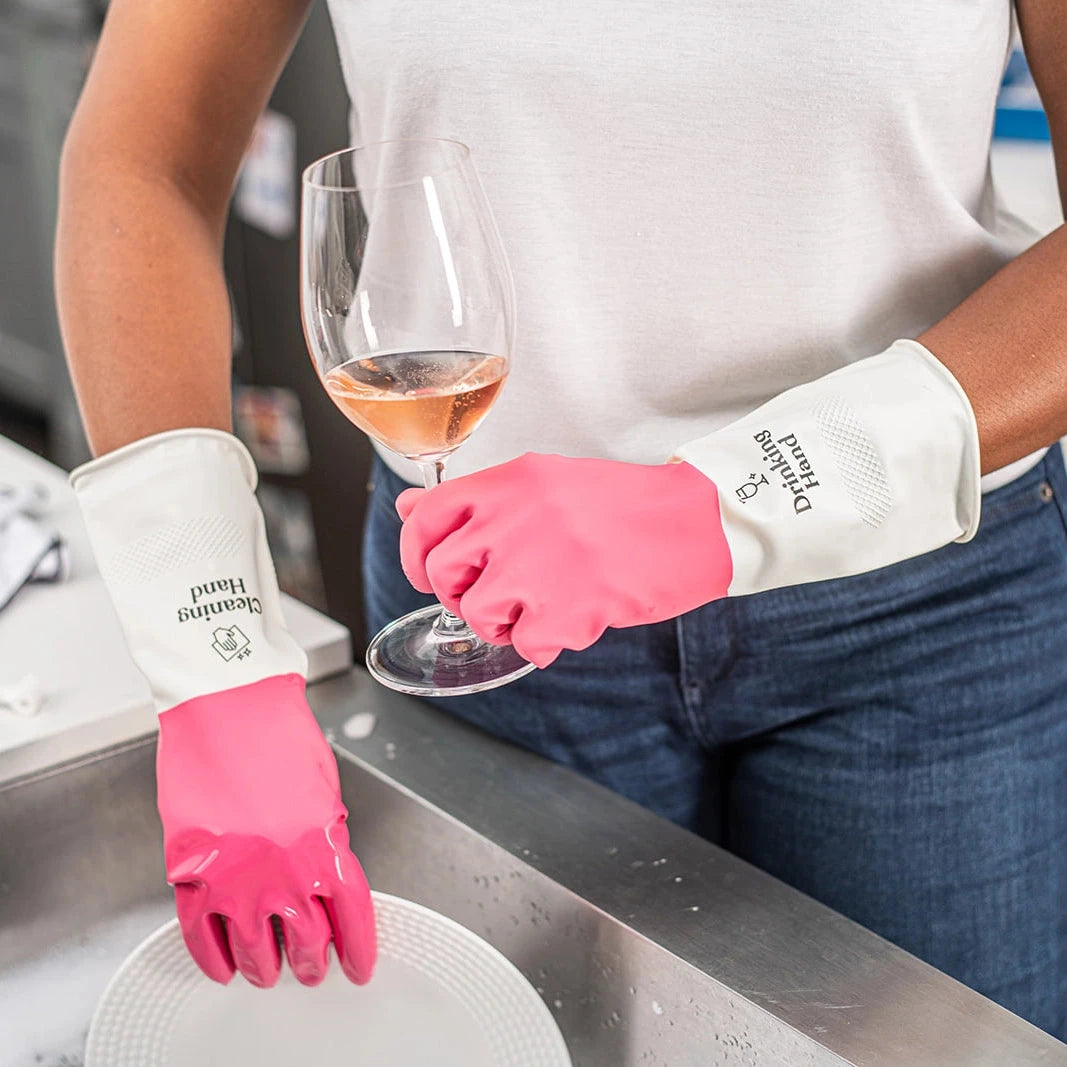 REUSABLE CLEANING GLOVES-PINK