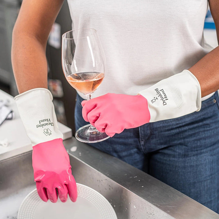 REUSABLE CLEANING GLOVES-PINK