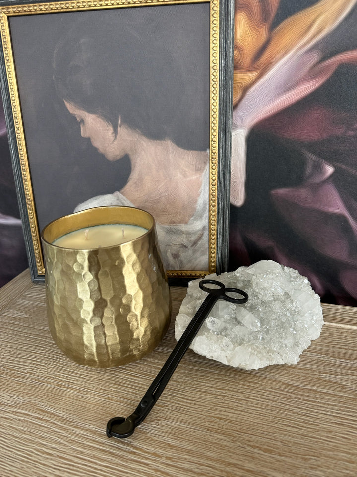 GOLD HAMMERED CANDLE