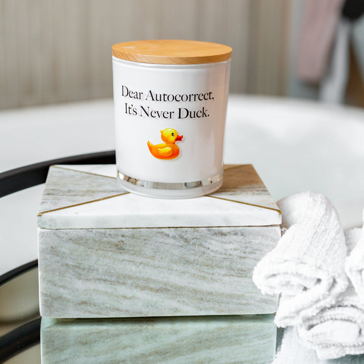 DEAR AUTOCORRECT PRINTED CANDLE