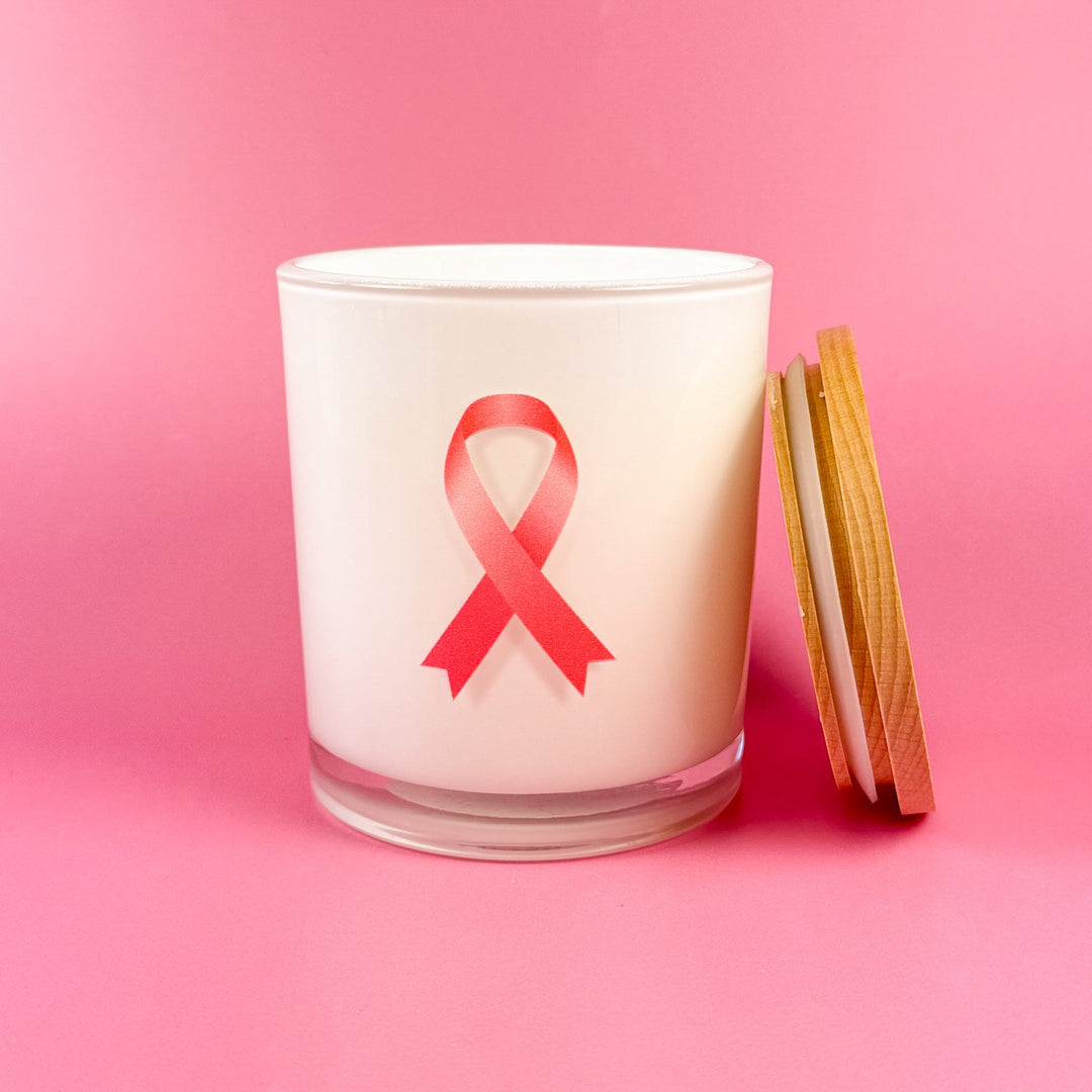 PINK RIBBON- BREAST CANCER CANDLE
