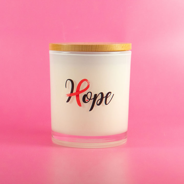 HOPE- BREAST CANCER CANDLE