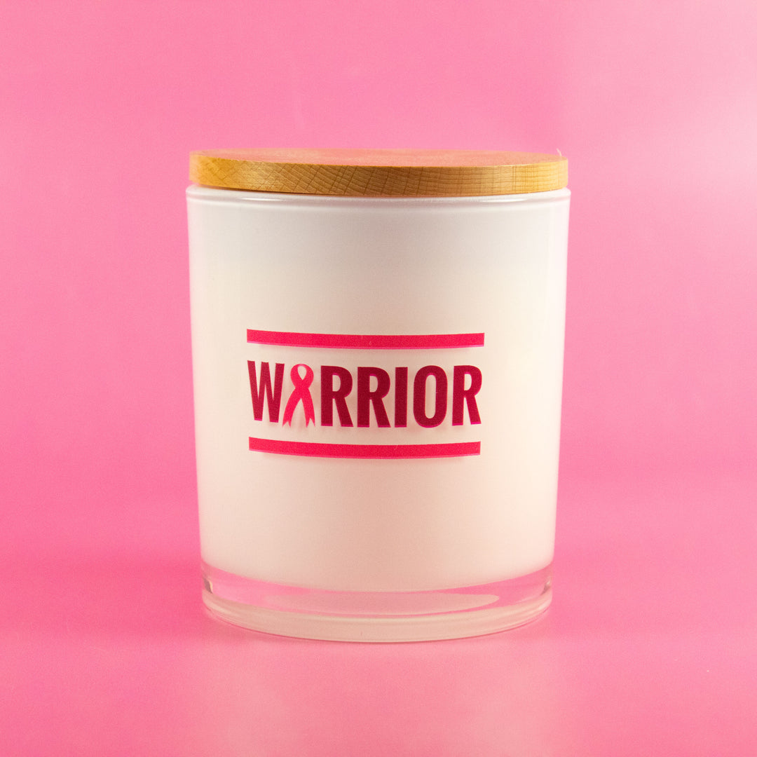 WARRIOR- BREAST CANCER CANDLE