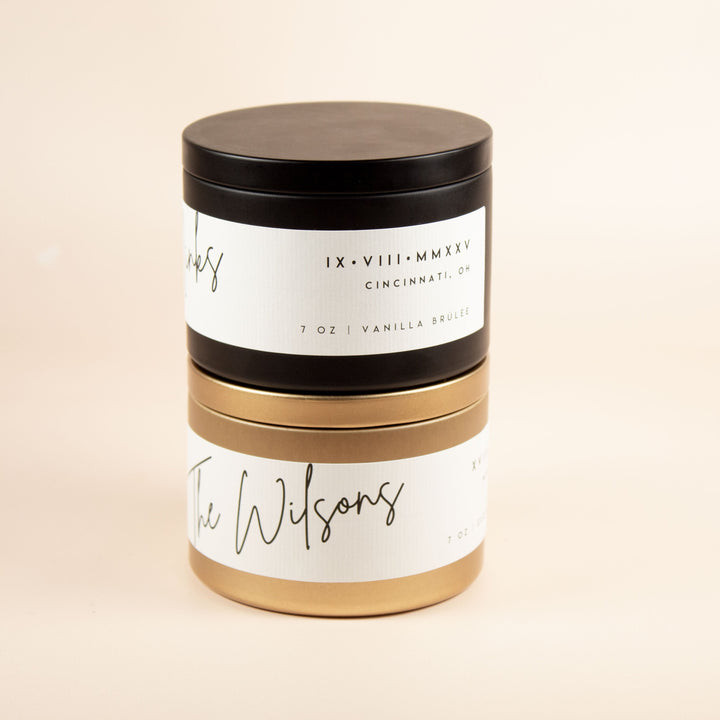 THE SIGNATURE CUSTOM WEDDING MATTE TINS -BULK BUY