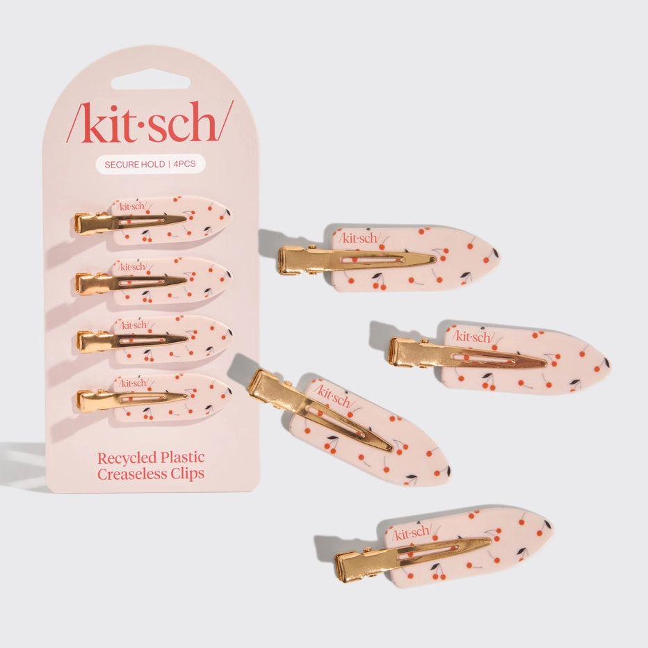 CREASELESS CLIPS 4PC SET-CHERRY PRINT