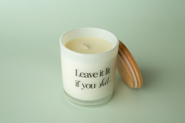 LEAVE IT LIT PRINTED CANDLE