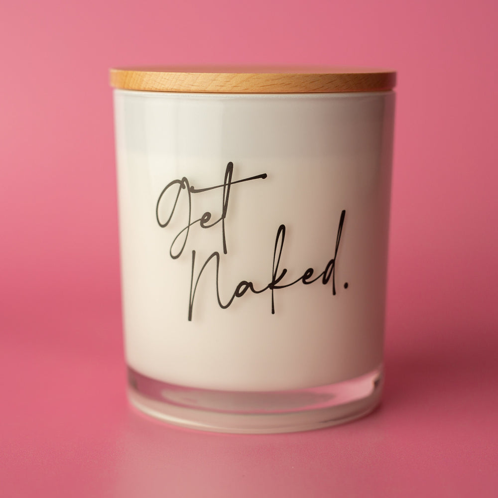 GET NAKED PRINTED CANDLE