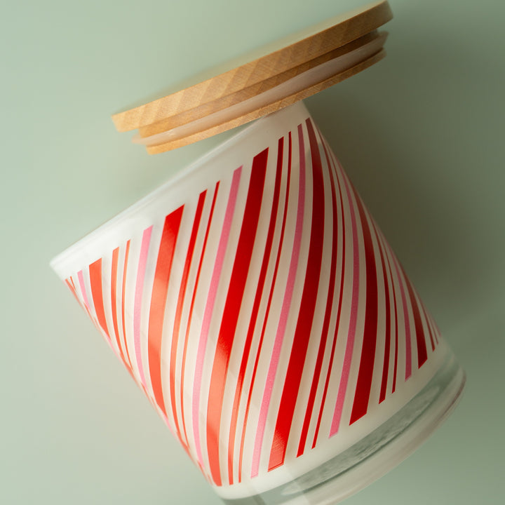 CANDY CANE STRIPE WRAP CANDLE
