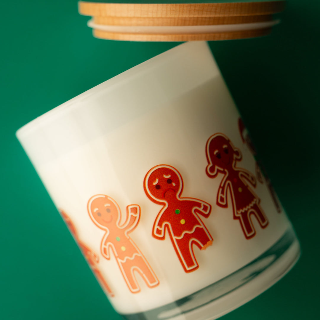 GINGERBREAD MAN PRINTED CANDLE