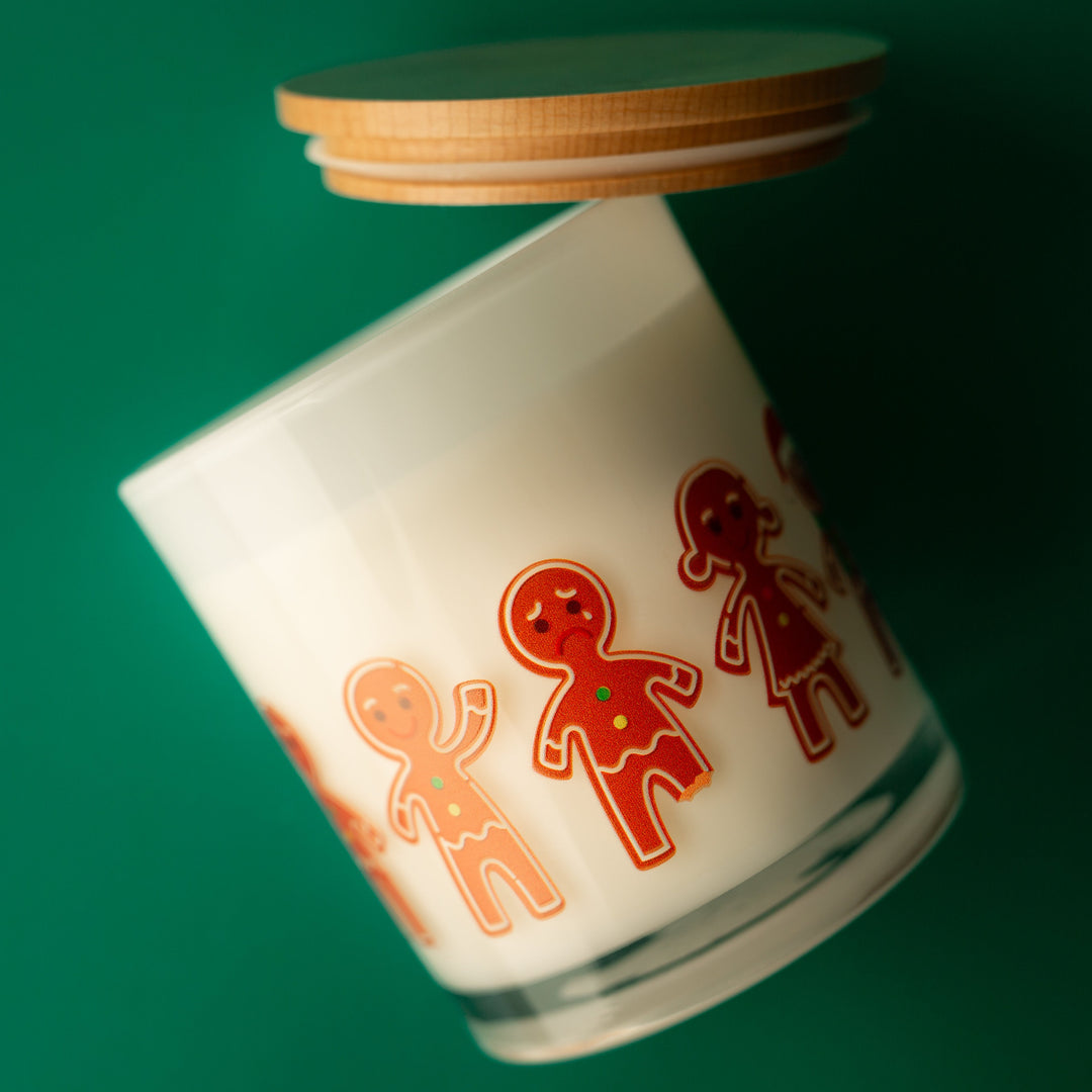GINGERBREAD MAN PRINTED CANDLE
