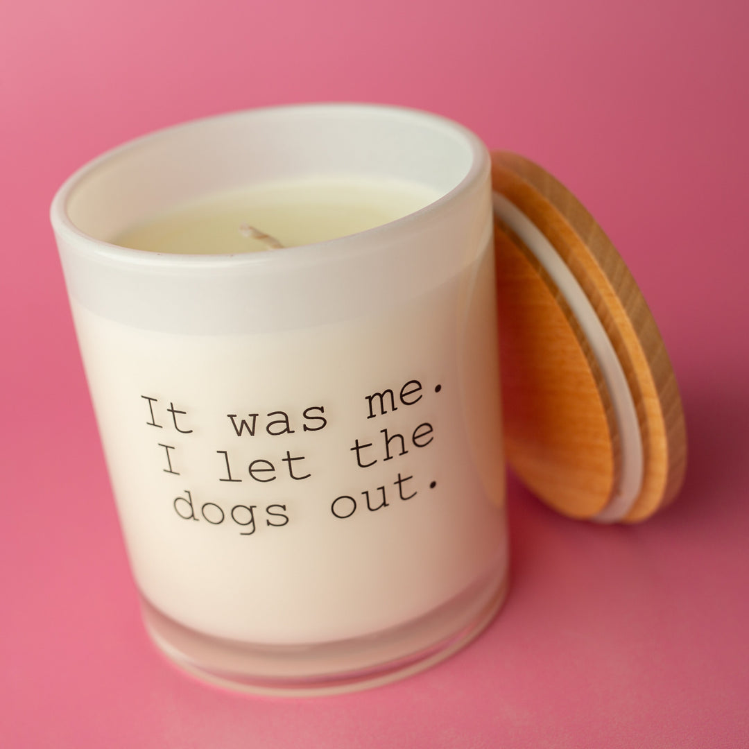 I LET THE DOGS OUT CANDLE'