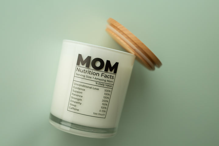 MOM NUTRITION FACTS CANDLE