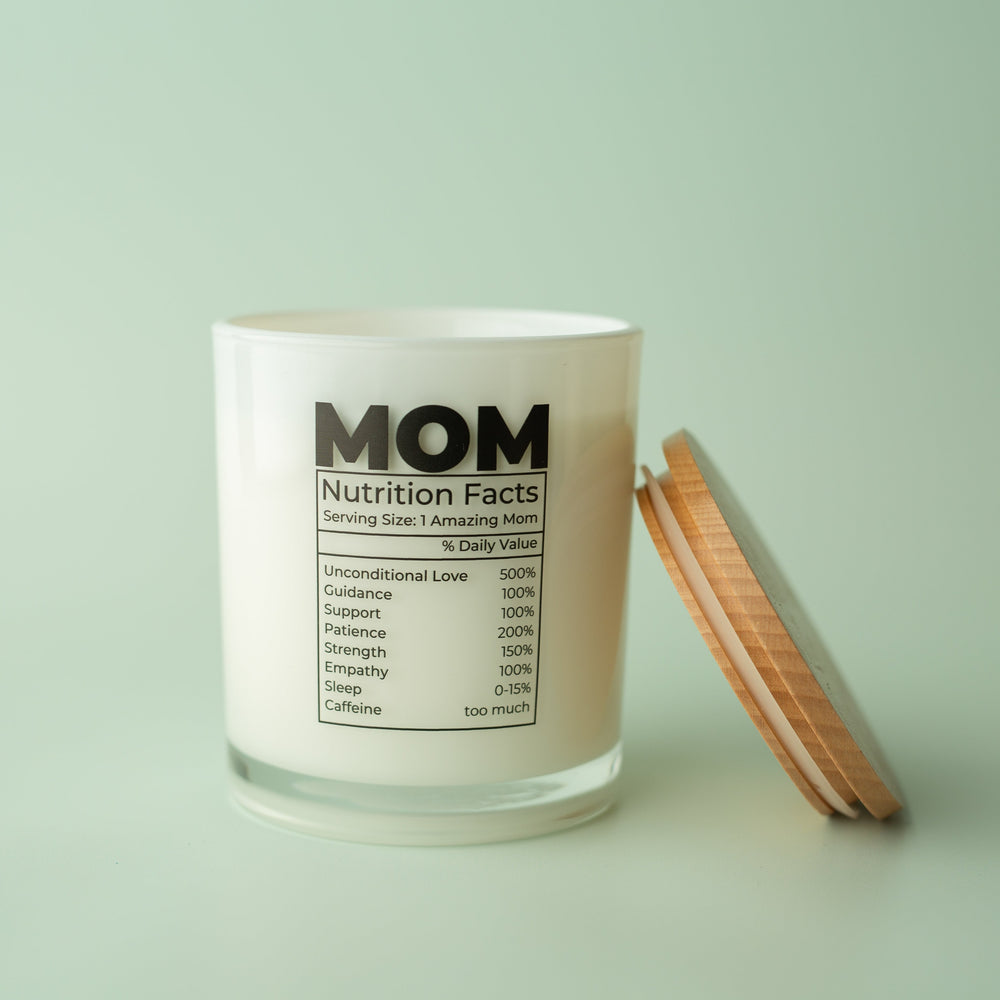 MOM NUTRITION FACTS CANDLE