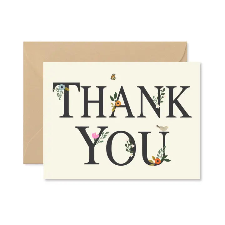 THANK YOU FLORAL GREETING CARD