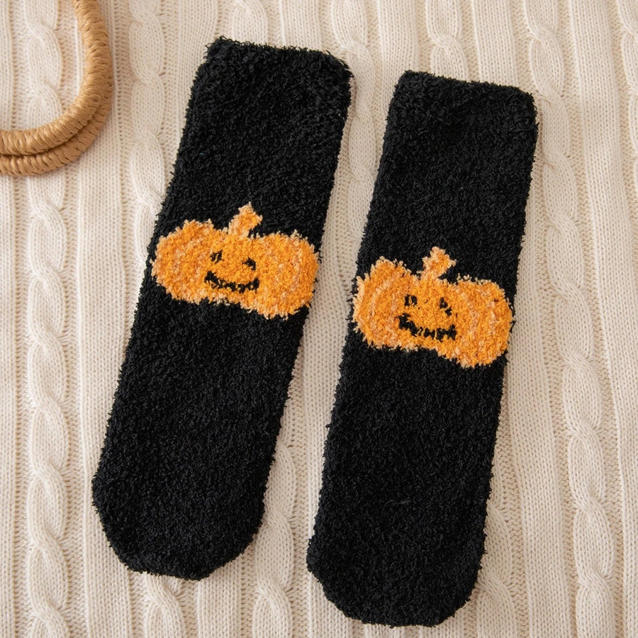 HALLOWEEN PUMPKIN FUZZY SOCKS