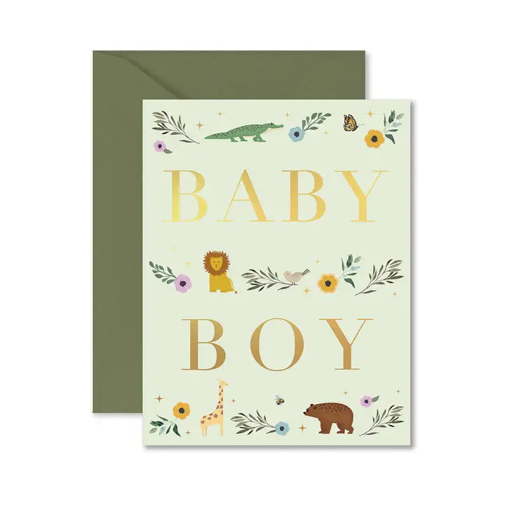 BABY BOY STORYBOOK GREETING CARD