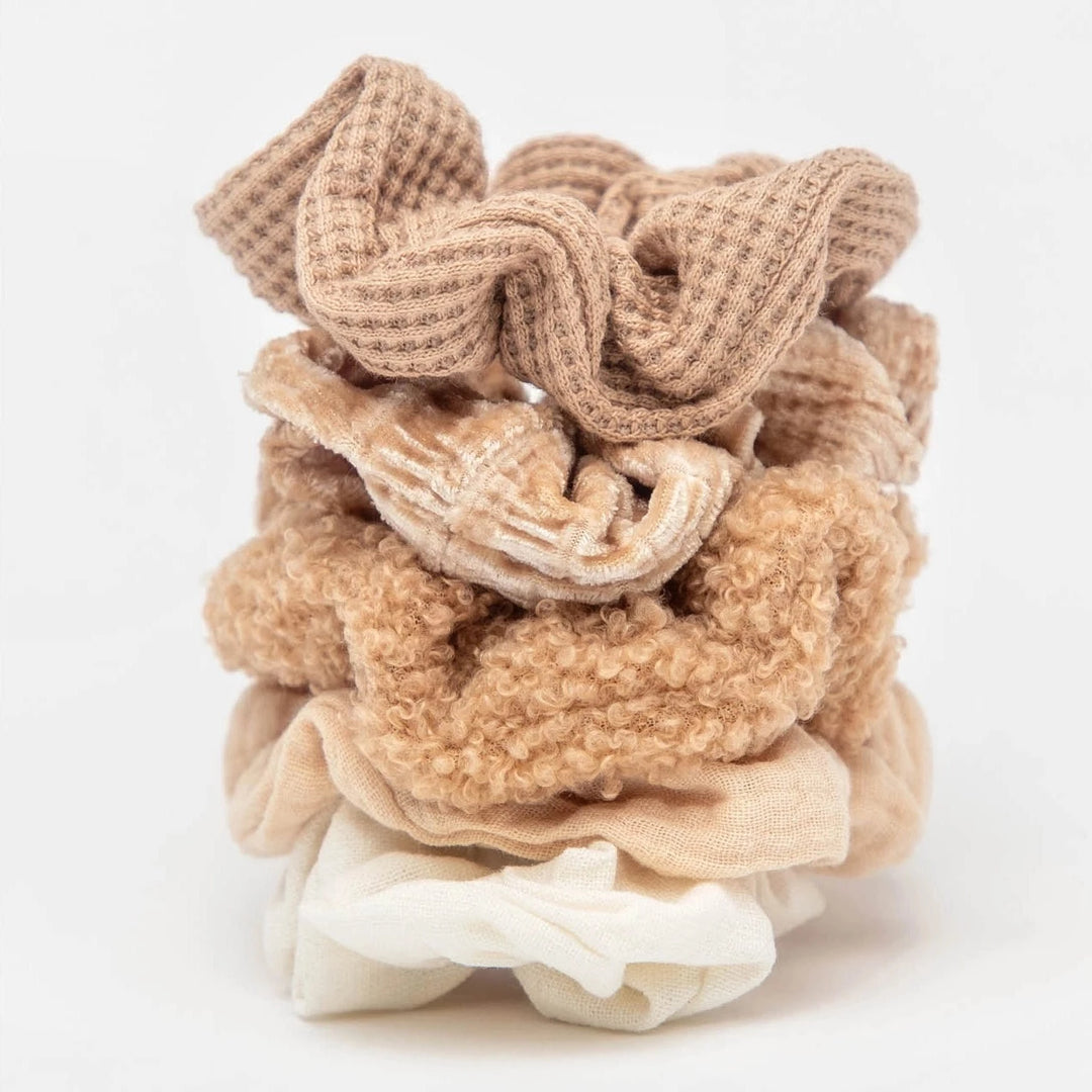 SAND TEXTURED SCRUNCHIES
