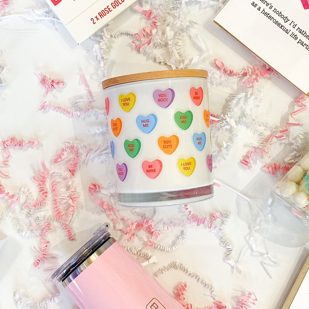 Candy Hearts Candle