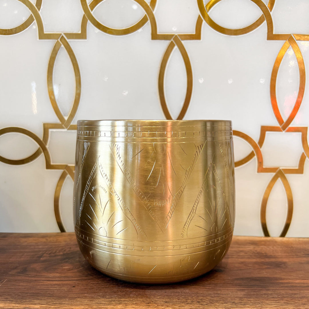 GOLD ETCHED POT