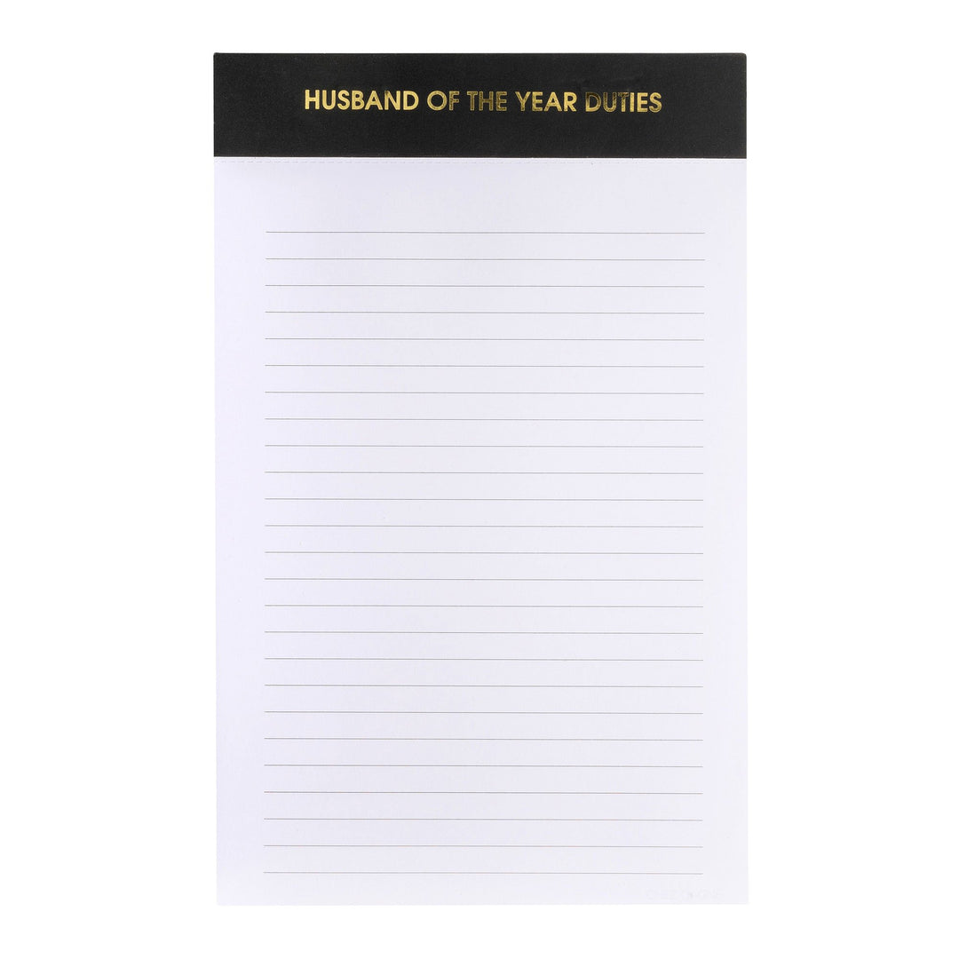 HUSBAND OF THE YEAR DUTIES NOTEPAD