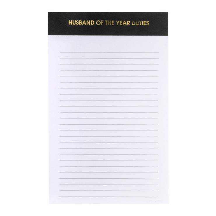 HUSBAND OF THE YEAR DUTIES NOTEPAD