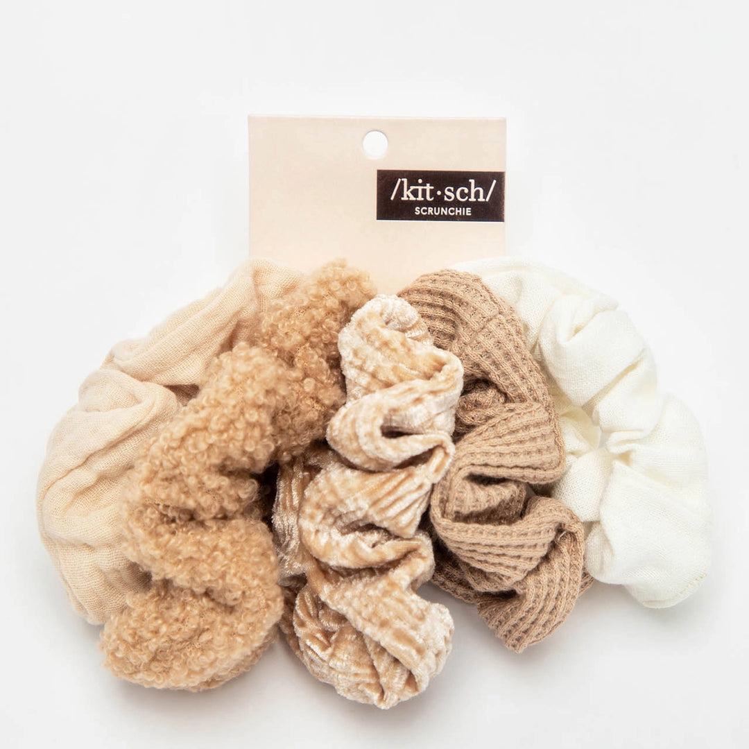 SAND TEXTURED SCRUNCHIES