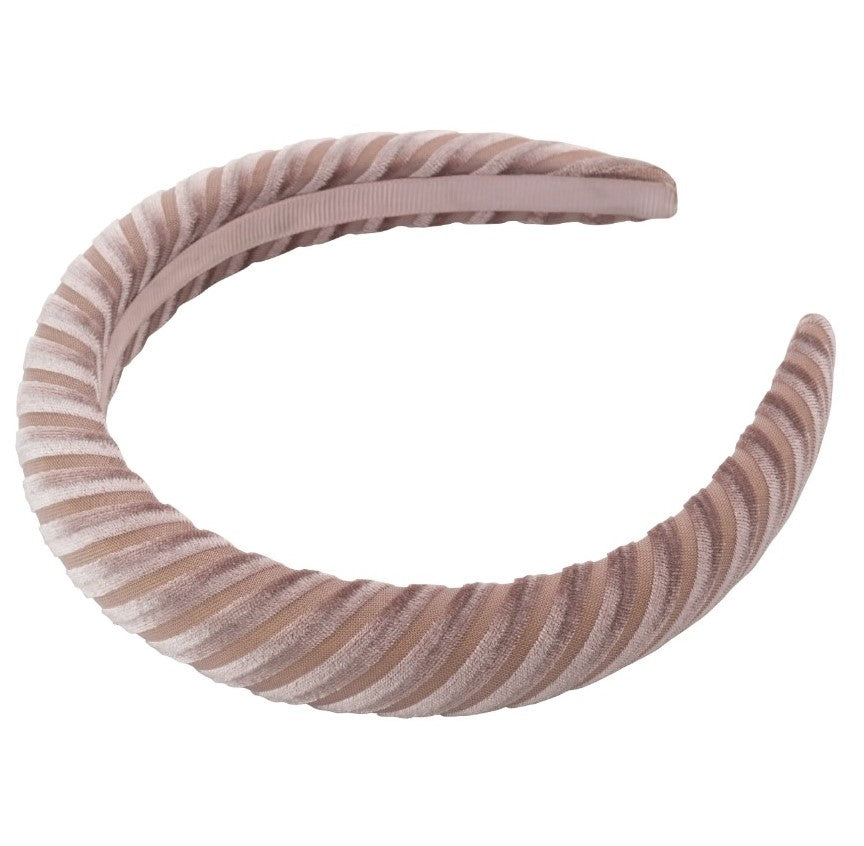 PADDED VELVET HEADBAND - BLUSH