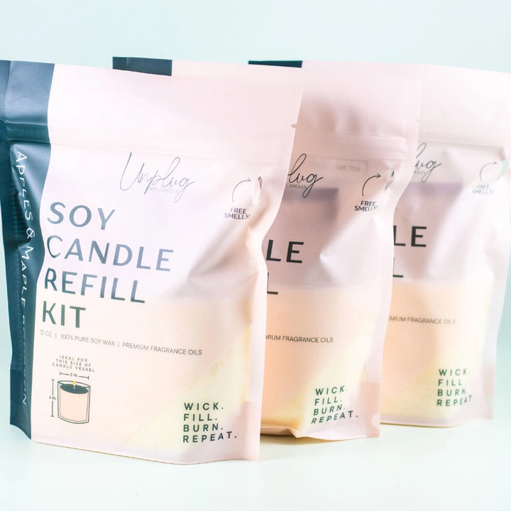1-WICK SOY CANDLE REFILL KIT (12OZ)