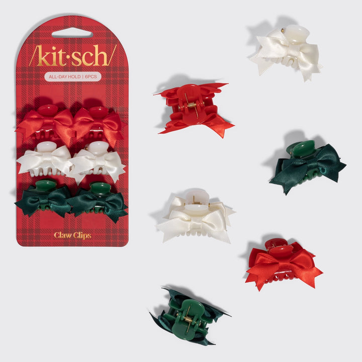 HOLIDAY MINI CLAW CLIPS - 6 PC SET