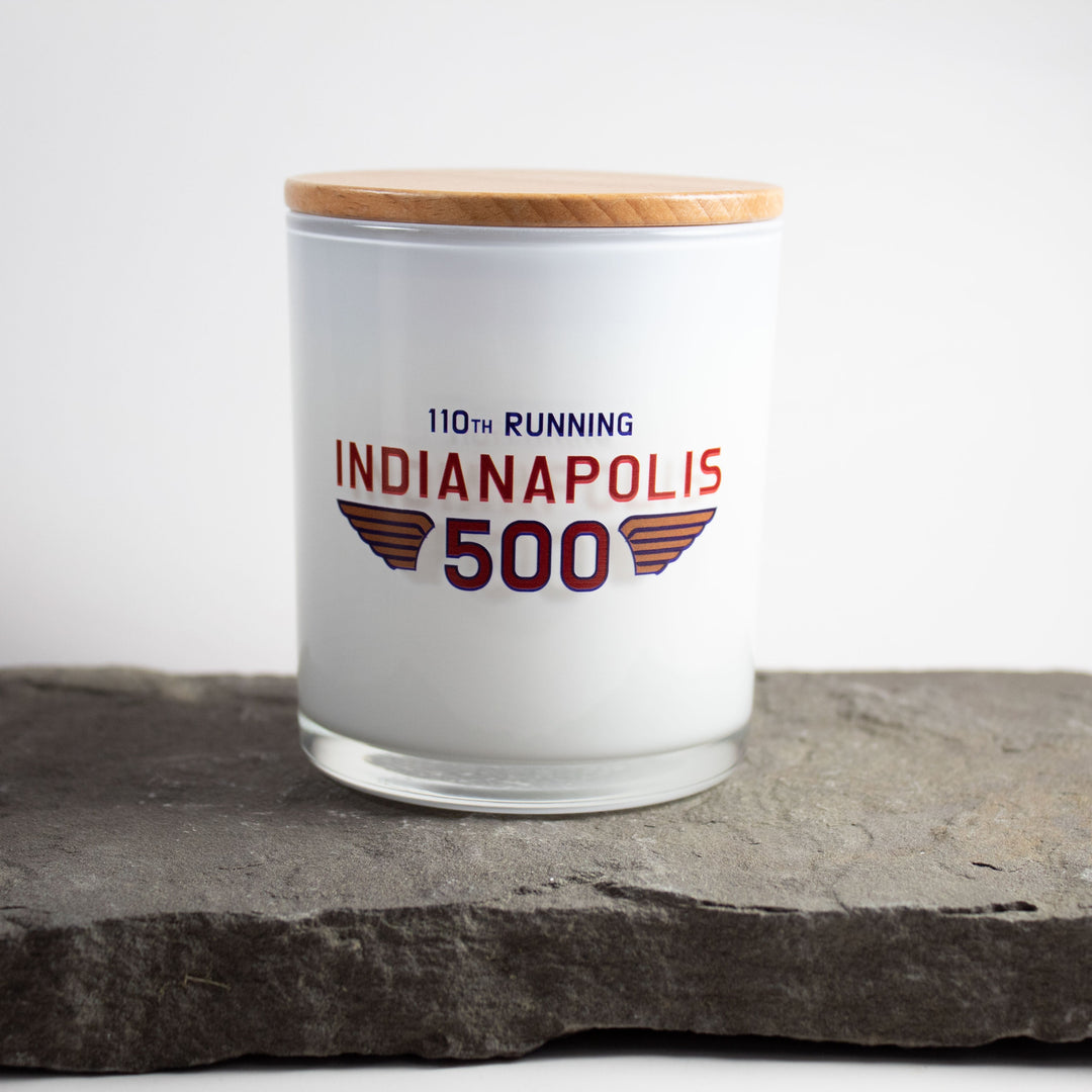 110TH RUNNING INDY 500 PRINTED CANDLE