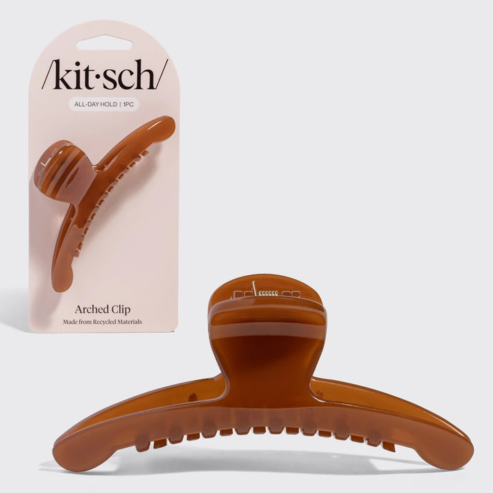 LARGE ARCHED CLIP - MOCHA