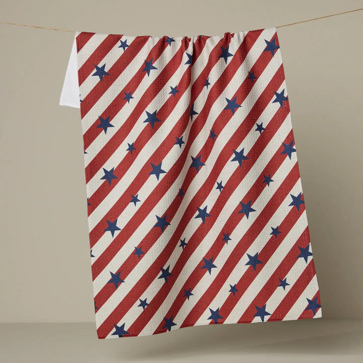 PATRIOTIC STRIPE TEA TOWEL