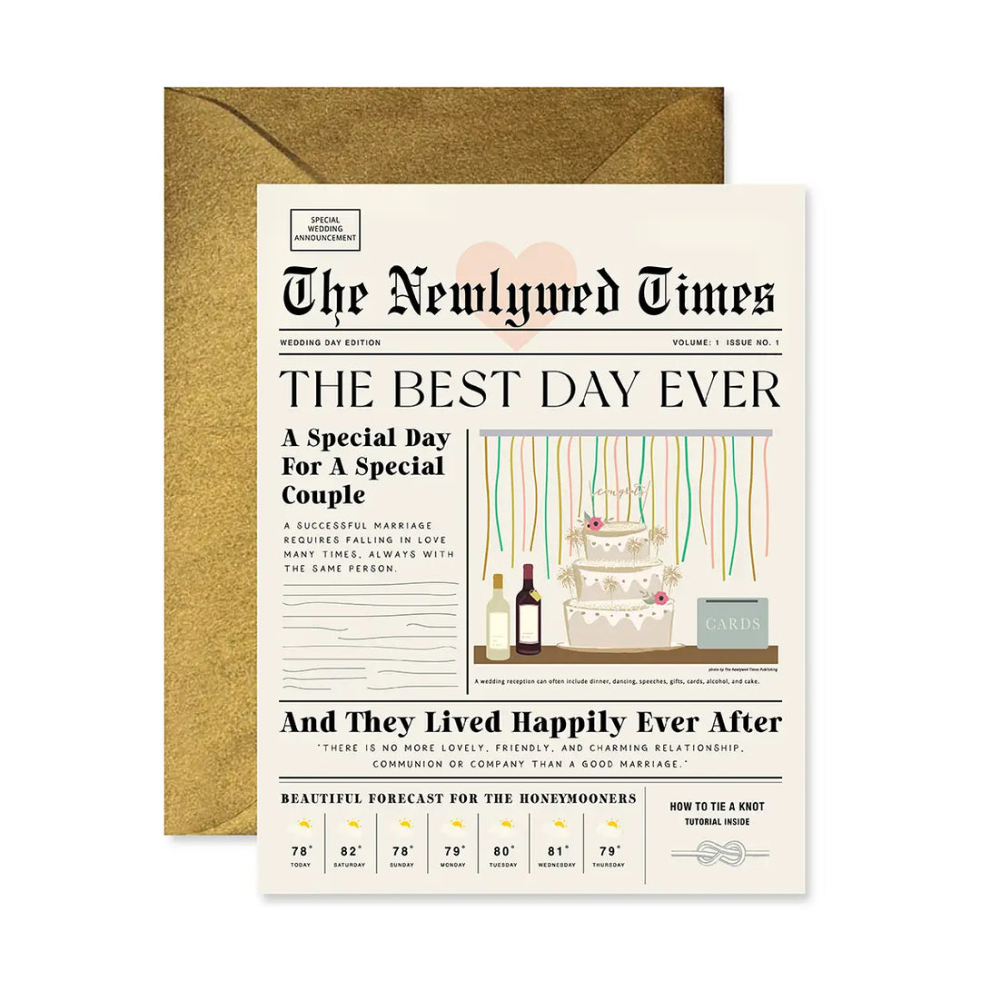 NEWLYWED TIMES GREETING CARD