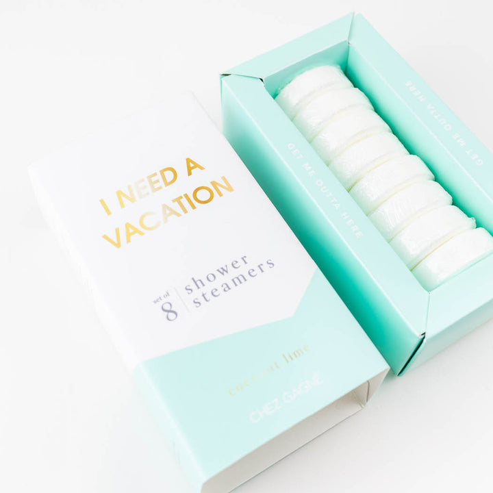 I NEED A VACATION SHOWER STEAMERS