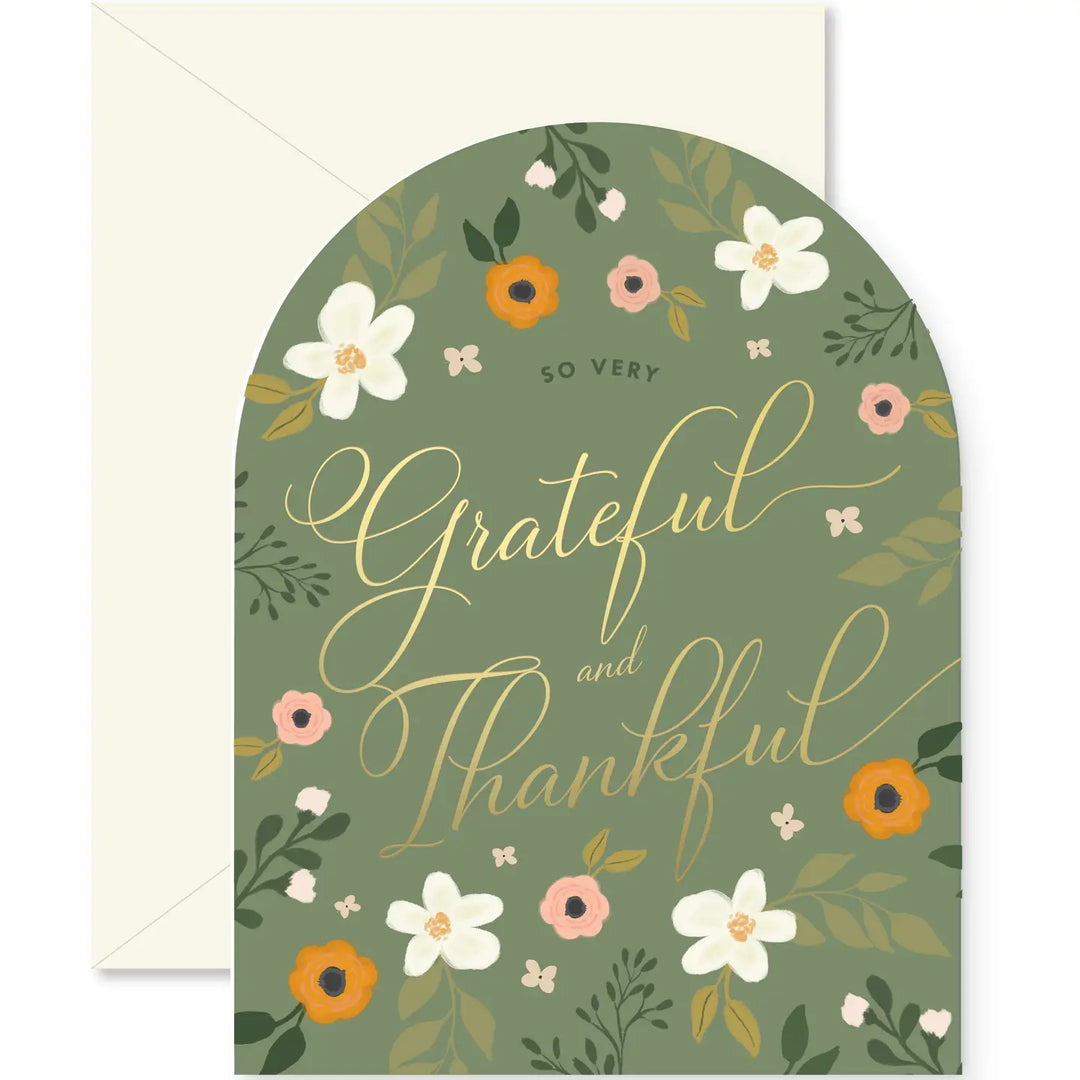 GRATEFUL AND THANKFUL ARCH GREETING CARD