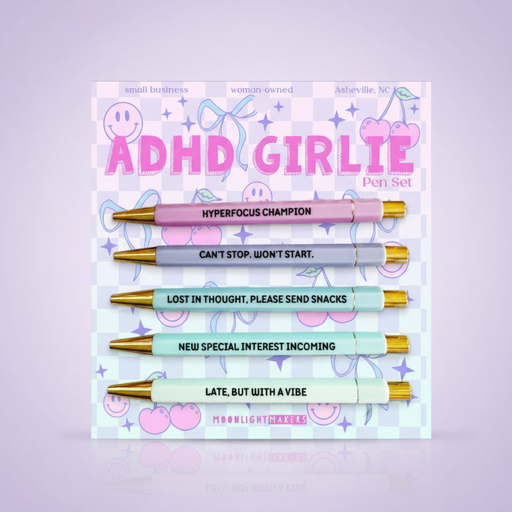 ADHD GIRLIE PEN SET
