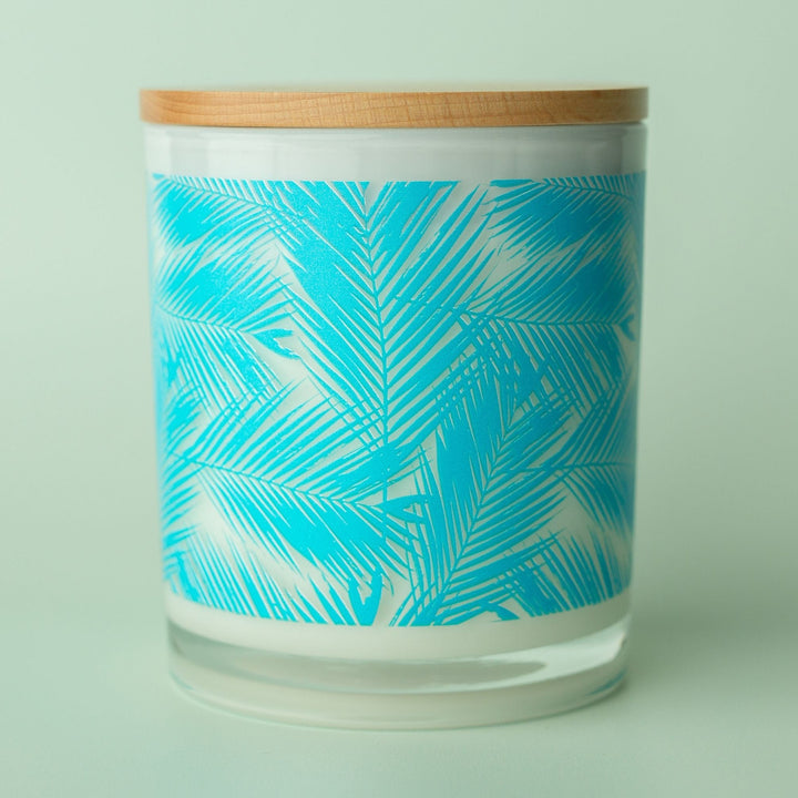 BLUE PALM LEAF CANDLE