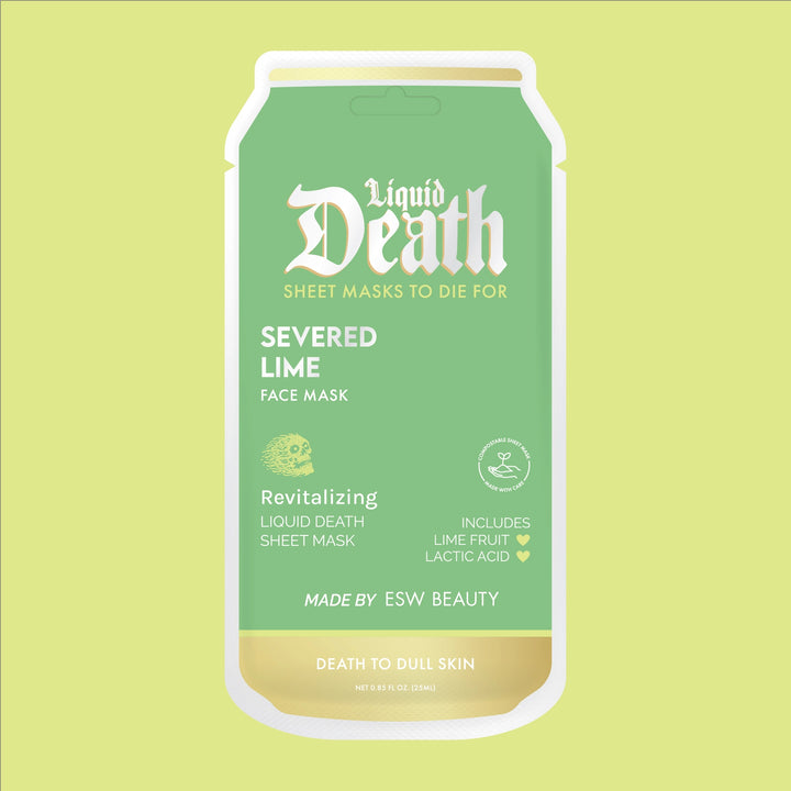 SEVERED LIME LIQUID DEATH REVITALIZING FACE MASK