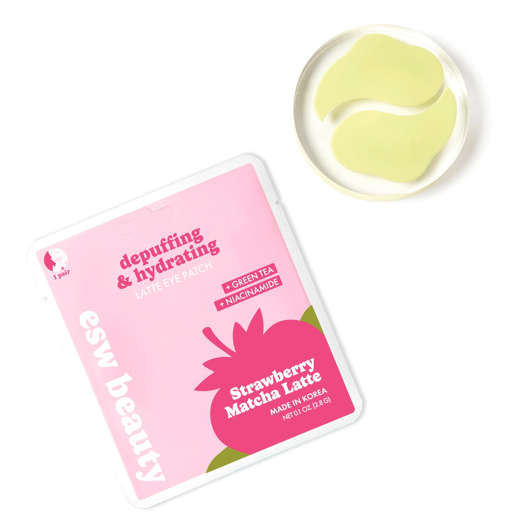 STRAWBERRY MATCHA LATTE DEPUFFING & HYDRATING EYE PATCHES