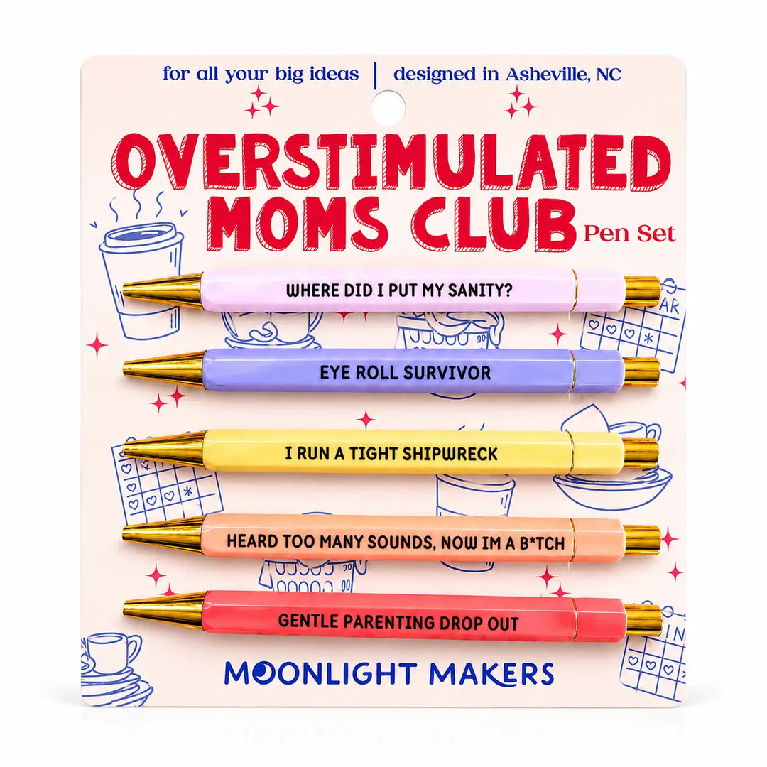 OVERSTIMULATED MOMS CLUB PEN SET
