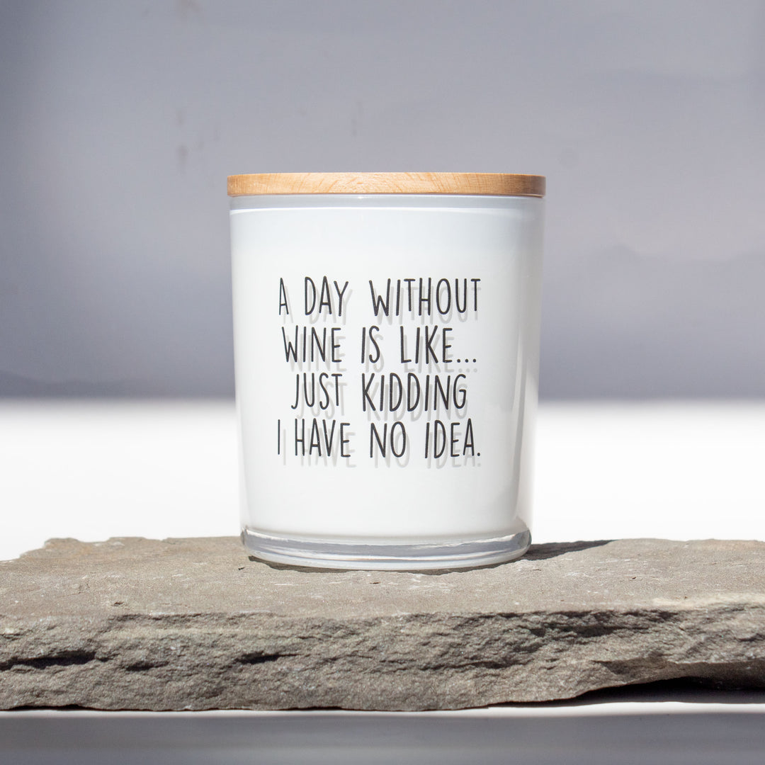 A DAY WITHOUT WINE CANDLE