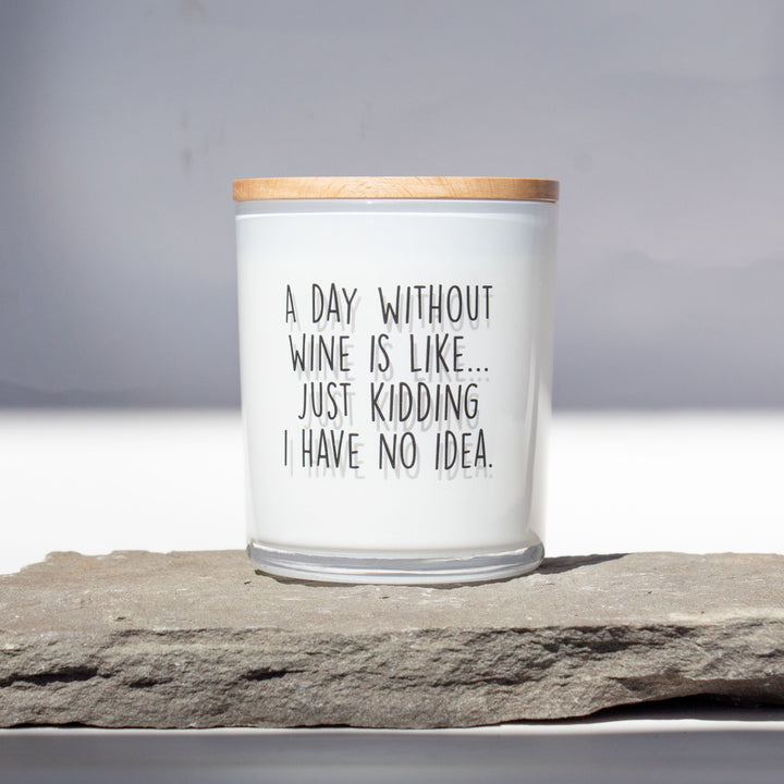 A DAY WITHOUT WINE CANDLE