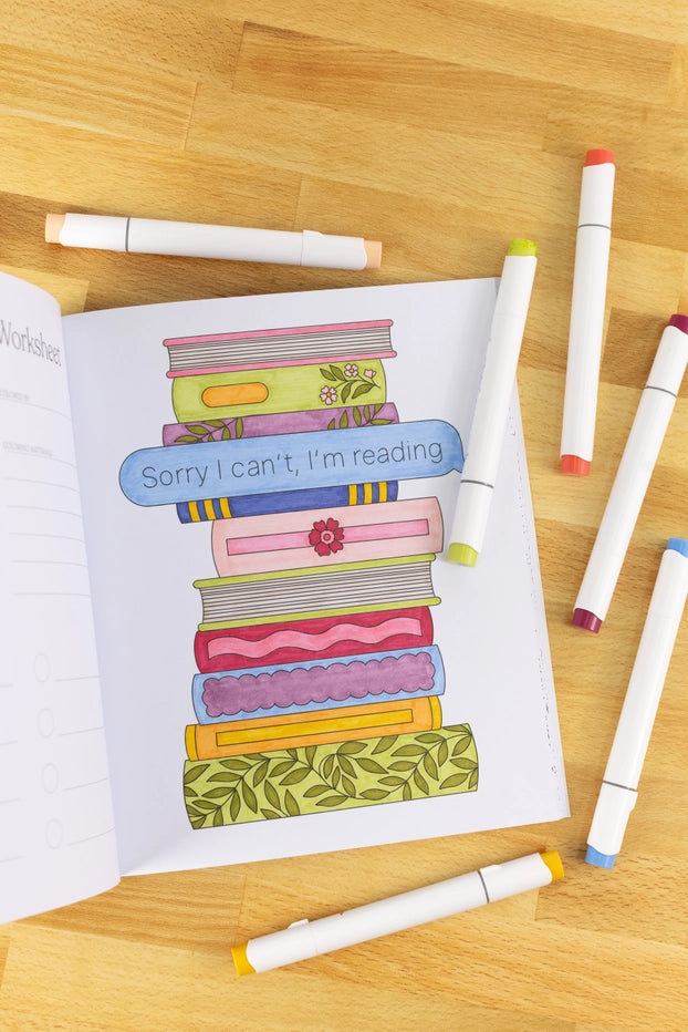 ALL BOOKED UP COLORING BOOK