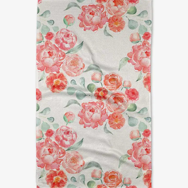 BLUSH FLORALS TEA TOWEL