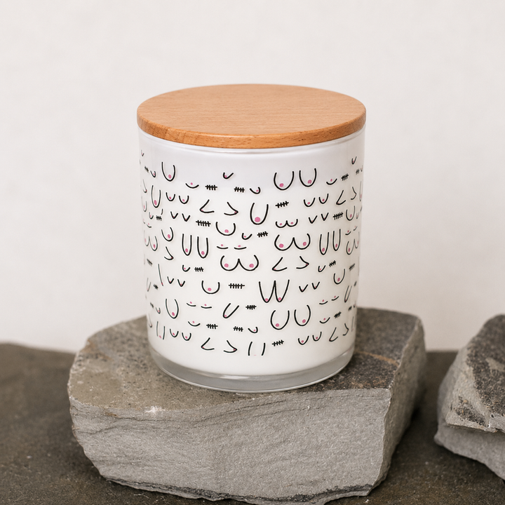 BOOBIES- BREAST CANCER CANDLE