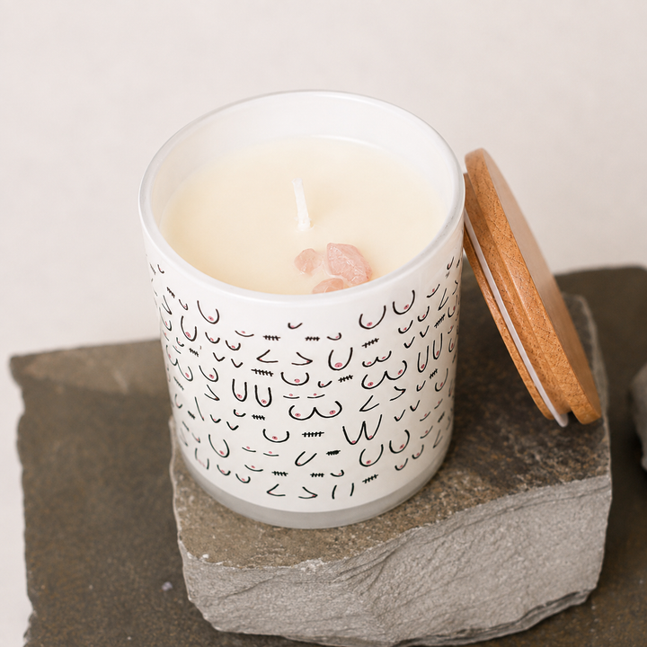 BOOBIES- BREAST CANCER CANDLE