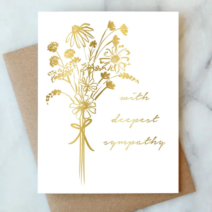 BOUQUET SYMPATHY GREETING CARD