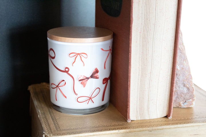 CHRISTMAS BOWS WRAP CANDLE